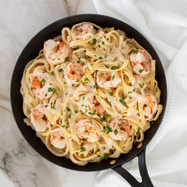 Shrimp Alfredo.