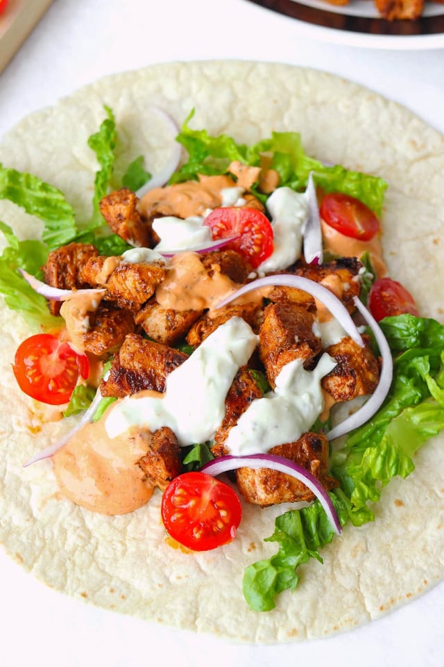 Chicken Shish Kebab Sandwich.