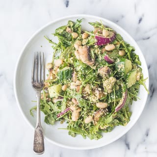 Baby Arugula Salad with Protein