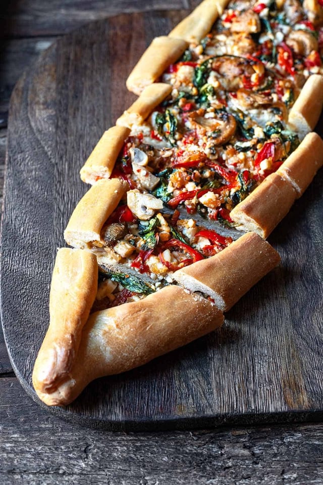 House Special Vegetable Pide.