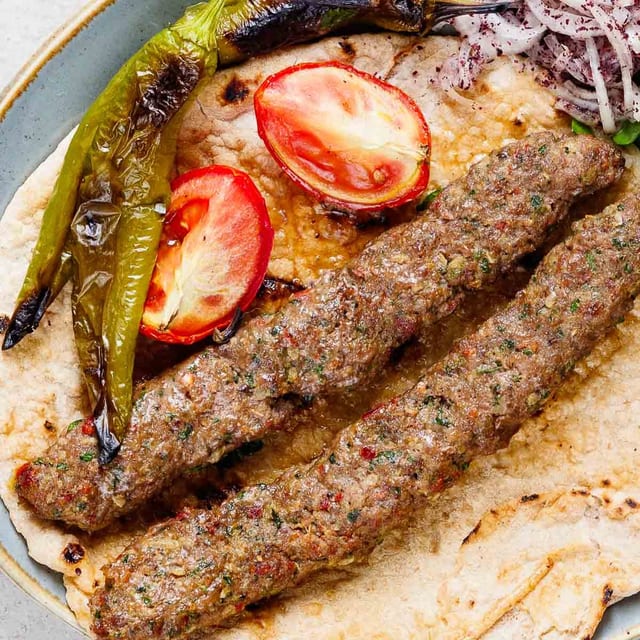 Lamb Adana Kebab (Traditional Turkish Kebab).
