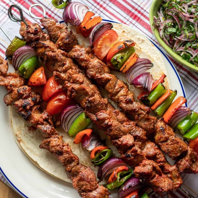 Lamb Shish Kebab.