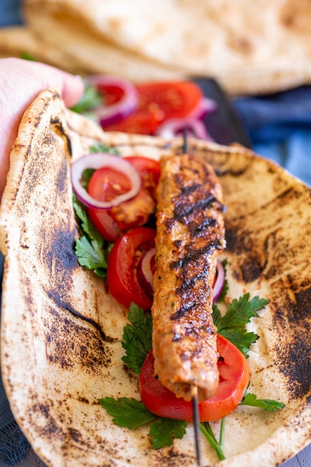 Chicken Adana Kebab Sandwich.
